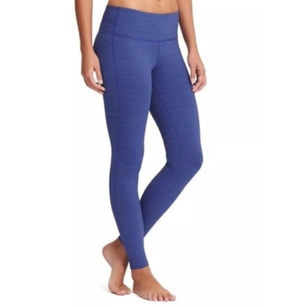Athleta Space Dye Blue Tights Leggings SM
